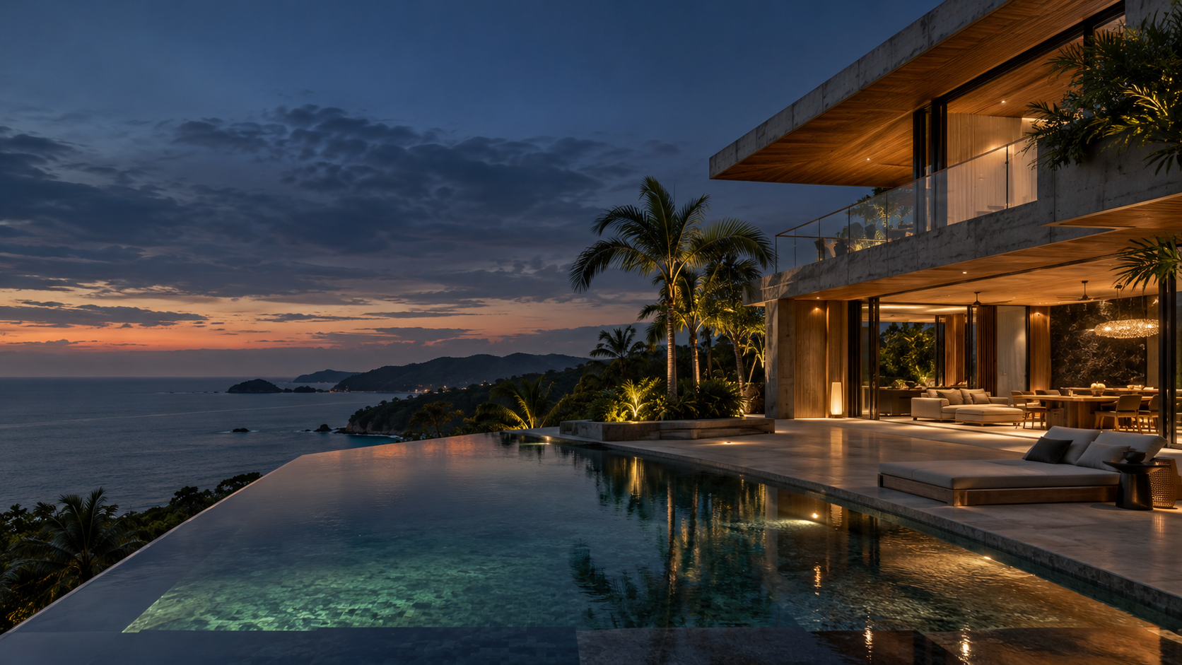 Serenity Cove oceanfront villa with an infinity pool